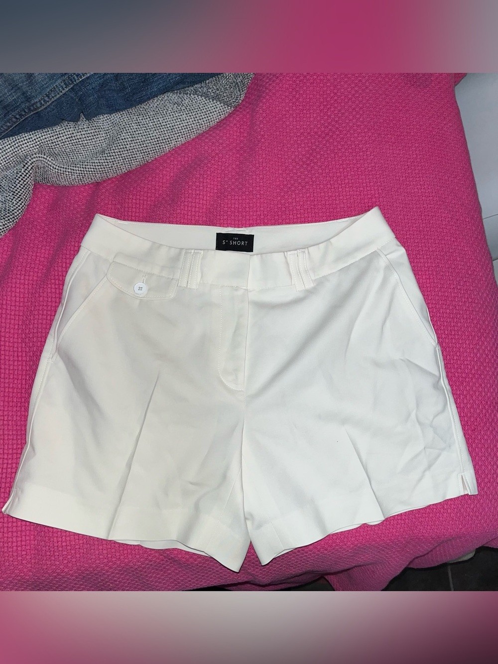 White House Black Market White High-Waist Tailored Shorts